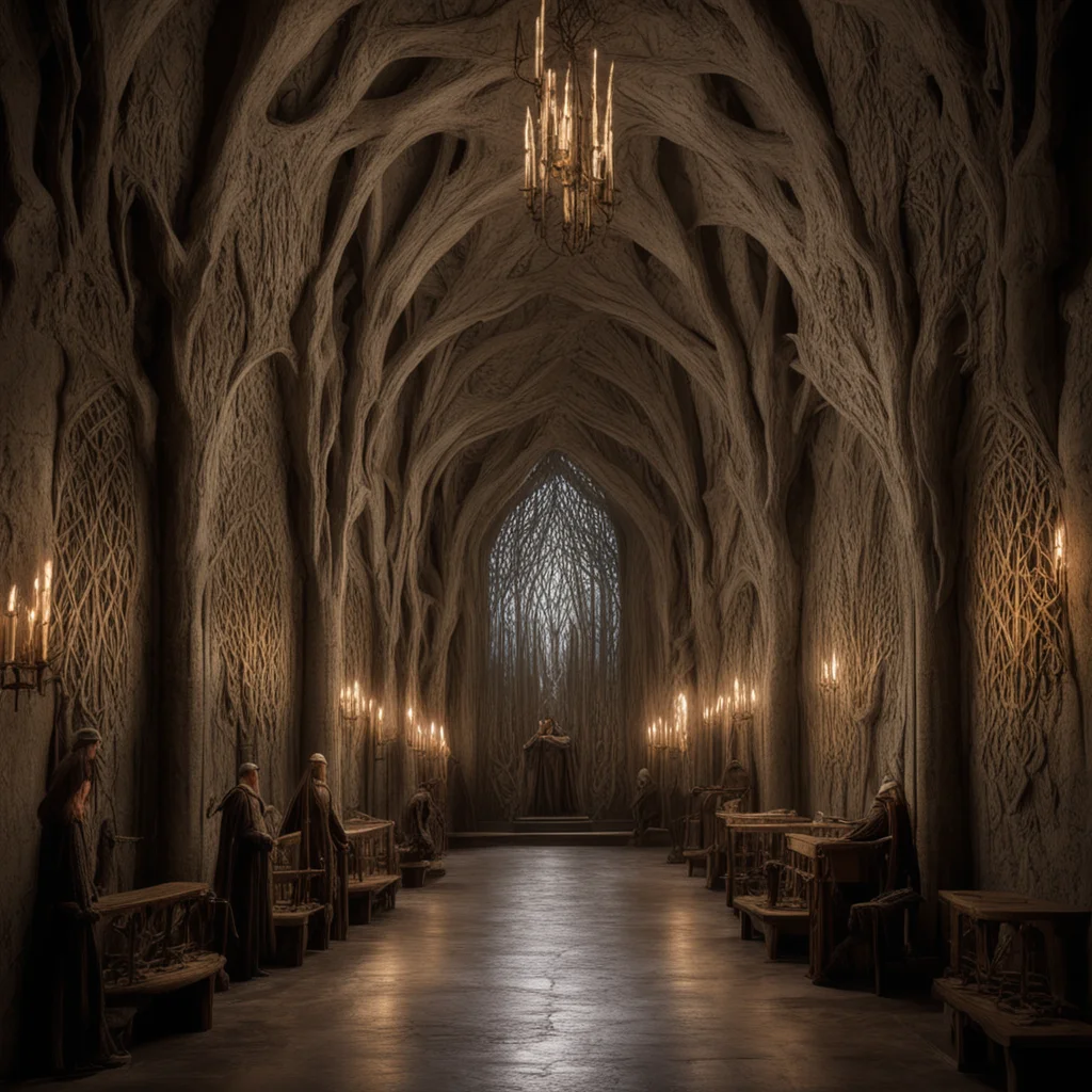 aiking thranduil%E2%80%99s halls with carved elvish soldiers and hanging lighting  good looking trending fantastic 1