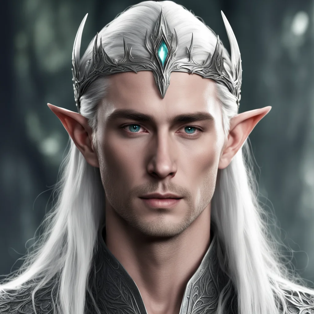 aiking thranduil wearing half silver elven circlet amazing awesome portrait 2