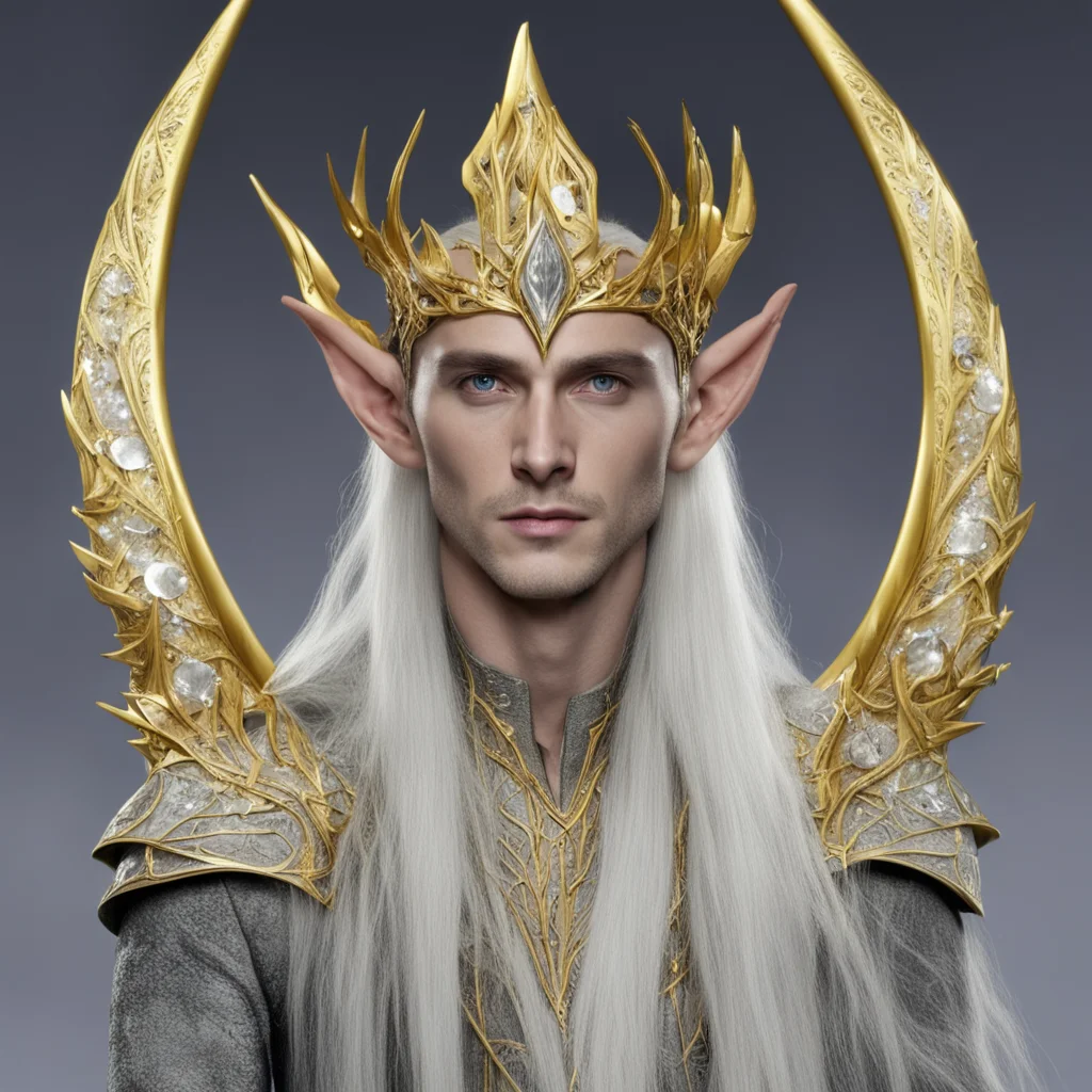 aiking thranduil with gold wood elf circlet with diamonds amazing awesome portrait 2