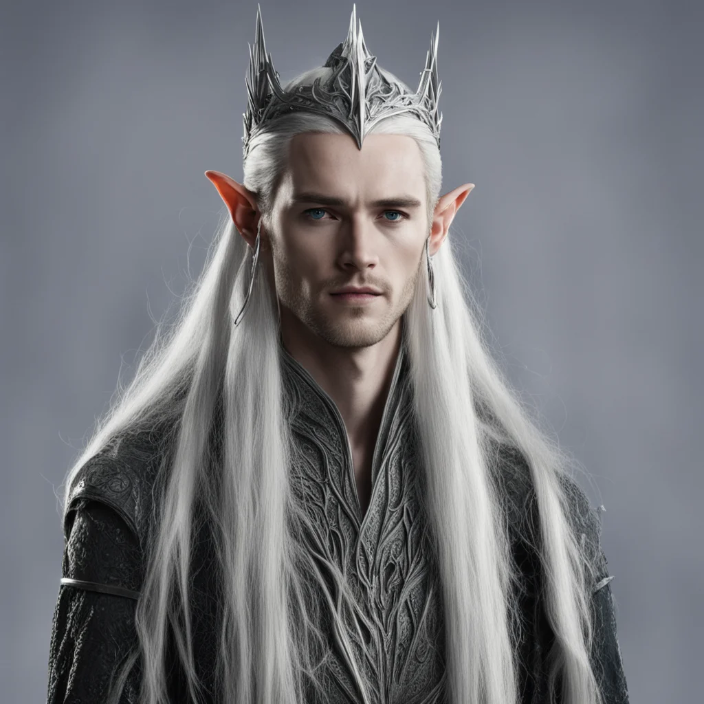 aiking thranduil with silver elven circlet amazing awesome portrait 2