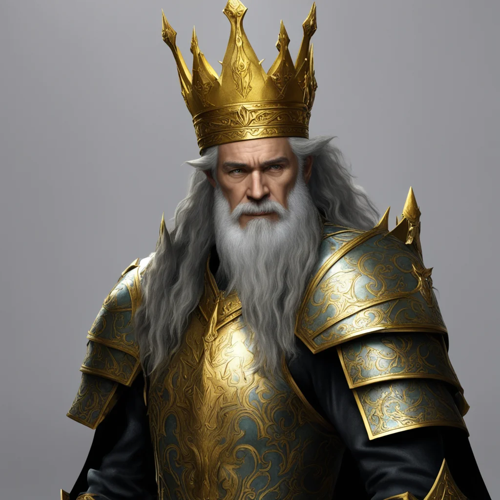 king turgon with golden elvish crown