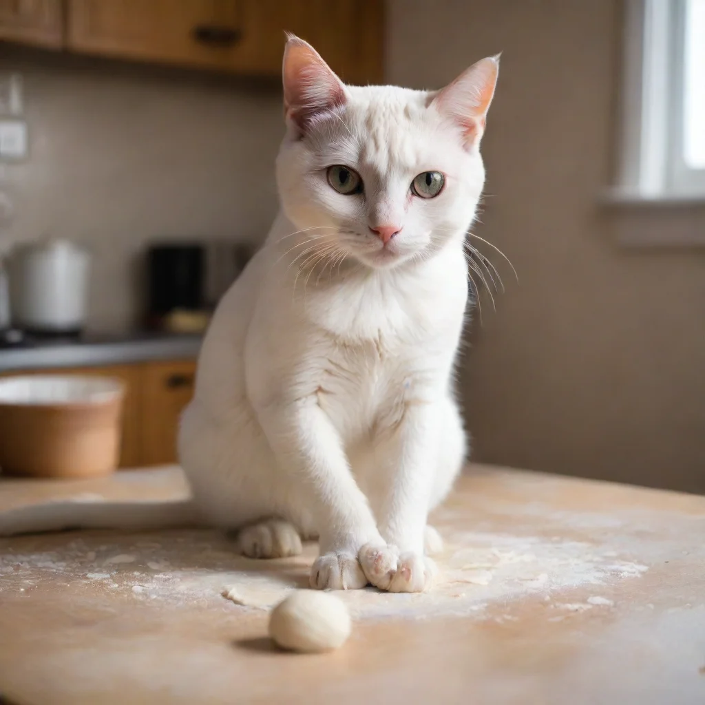 aikitty cat kneading dough