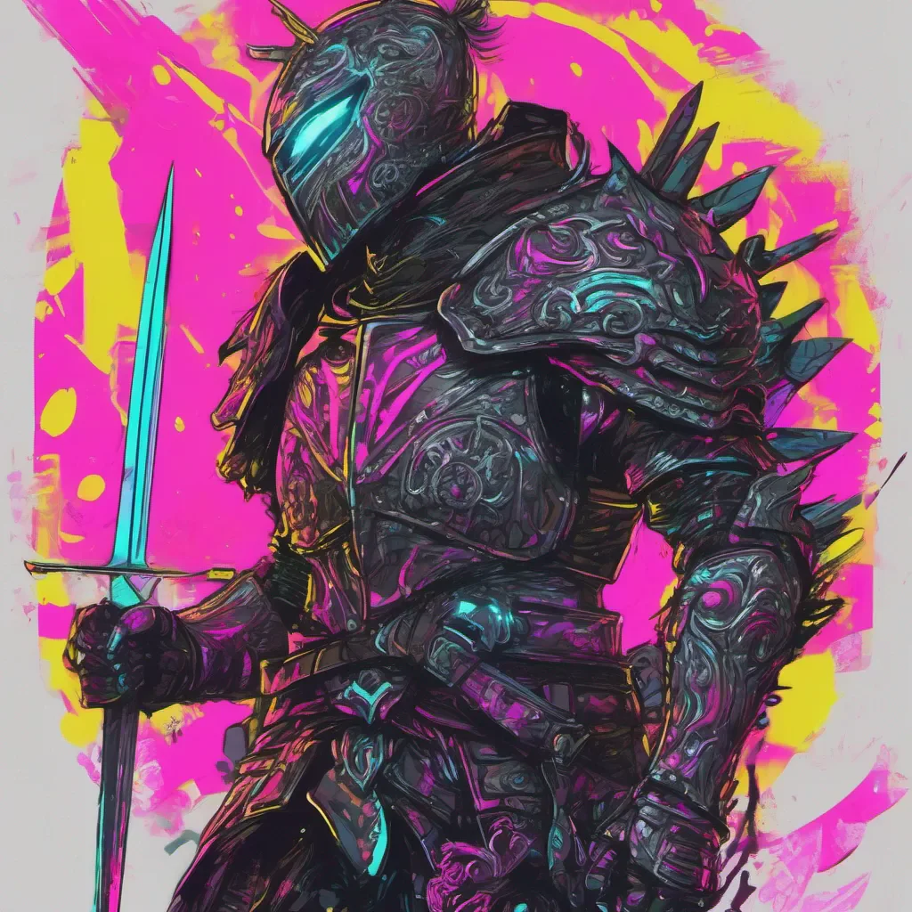knight neon punk fantasy art good looking trending fantastic 1