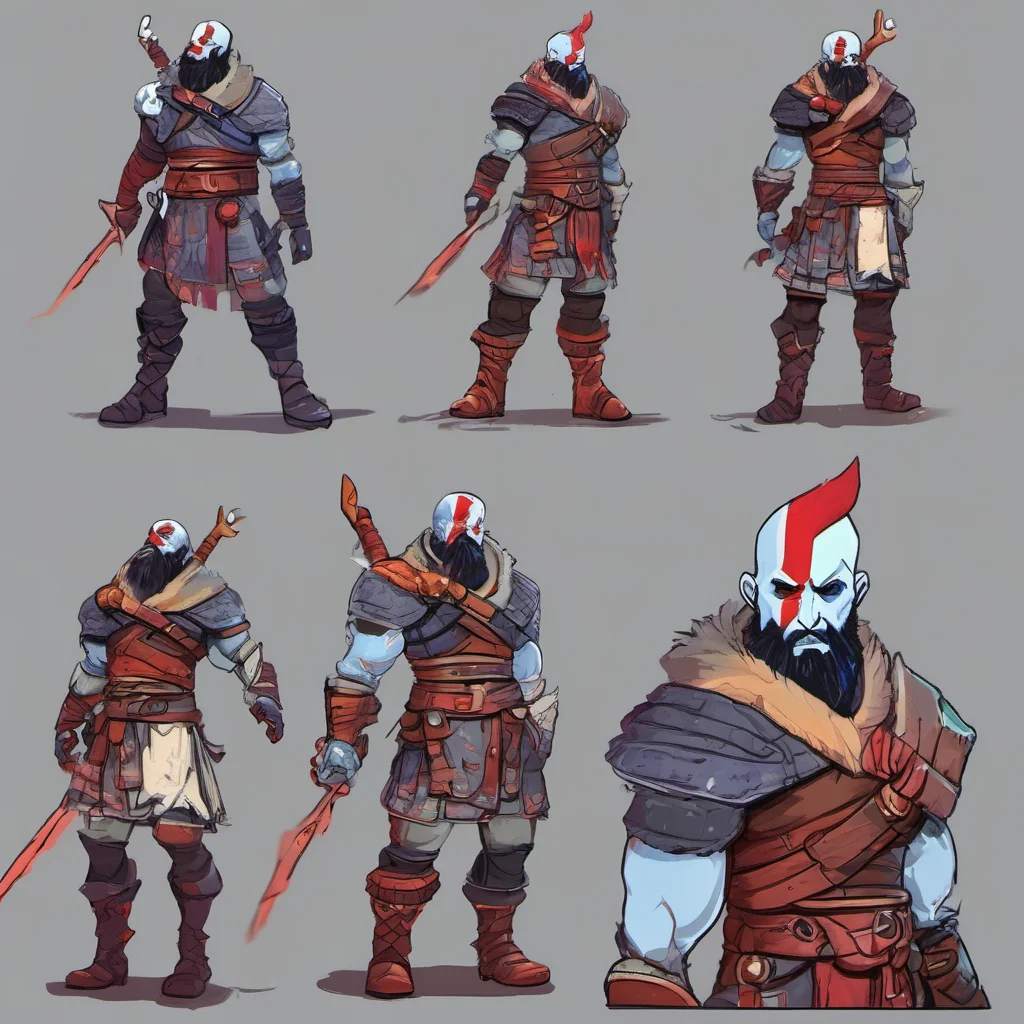 kratos in the style of dead cells