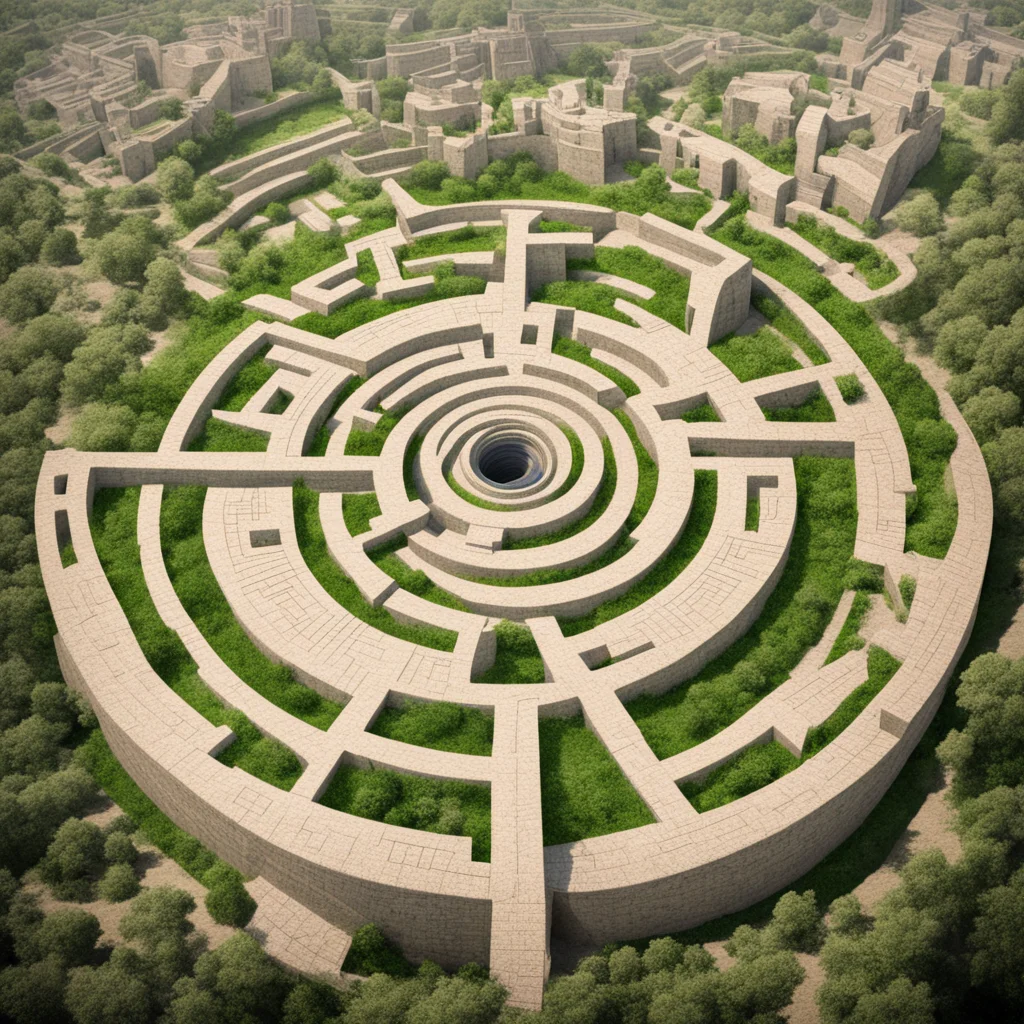 labyrinth with landmarks