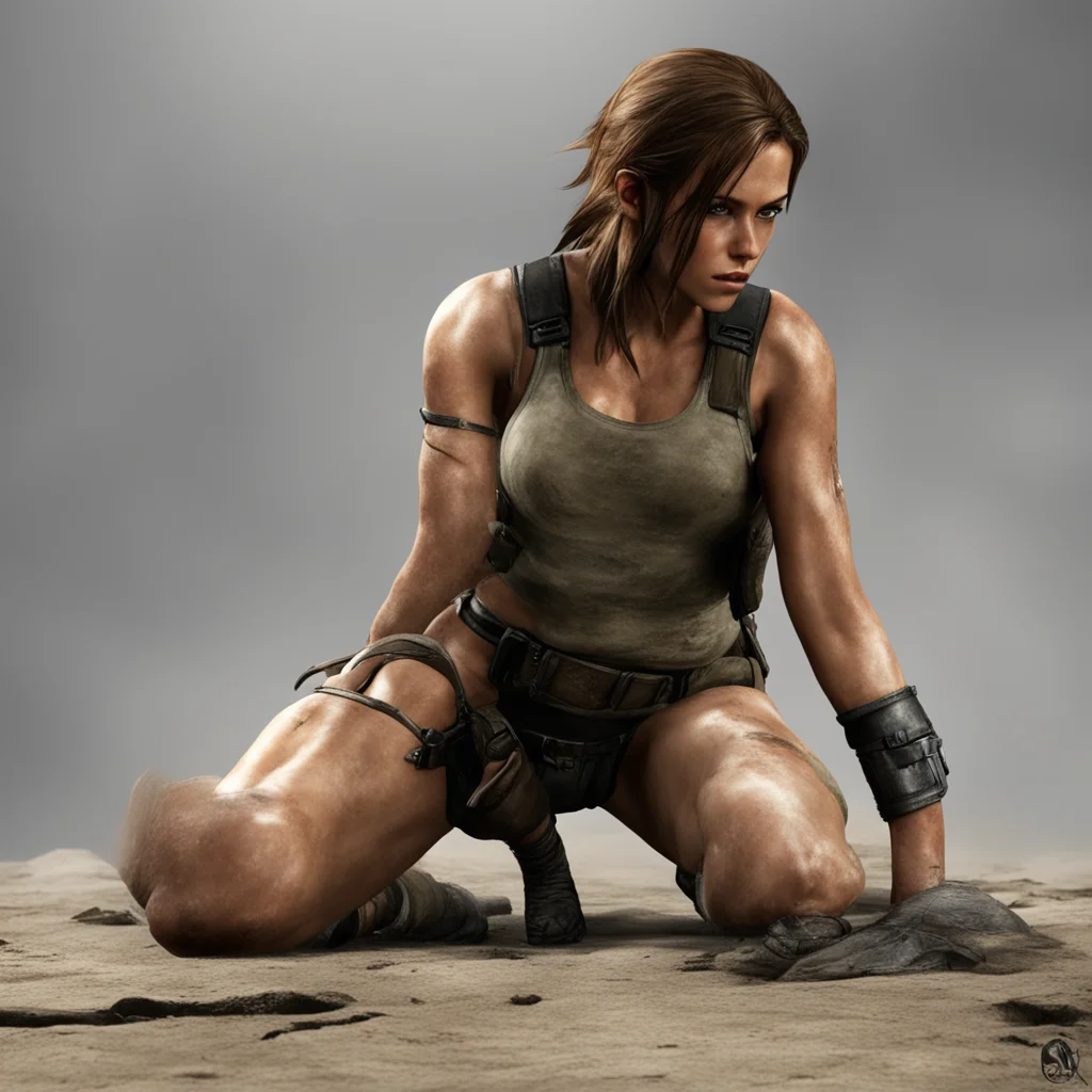 ailara croft on all fours