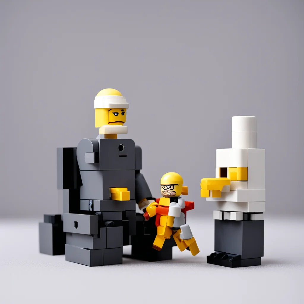 lego set called %22dynamic neuromuscular stabilisation%22 bald doctor  with short dark grey beard and patient in prone position confident engaging wow artstation art 3