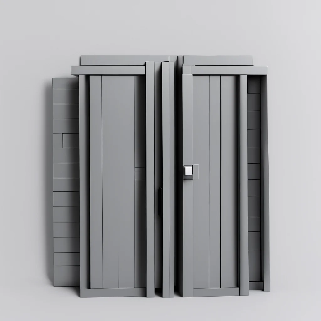 lego set steel door with six divisions