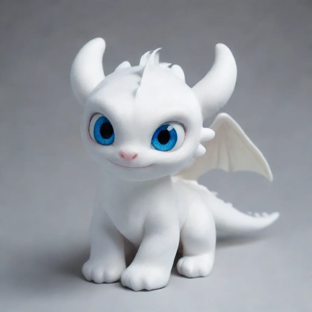 light fury from how to train your dragon white with blue eyes 