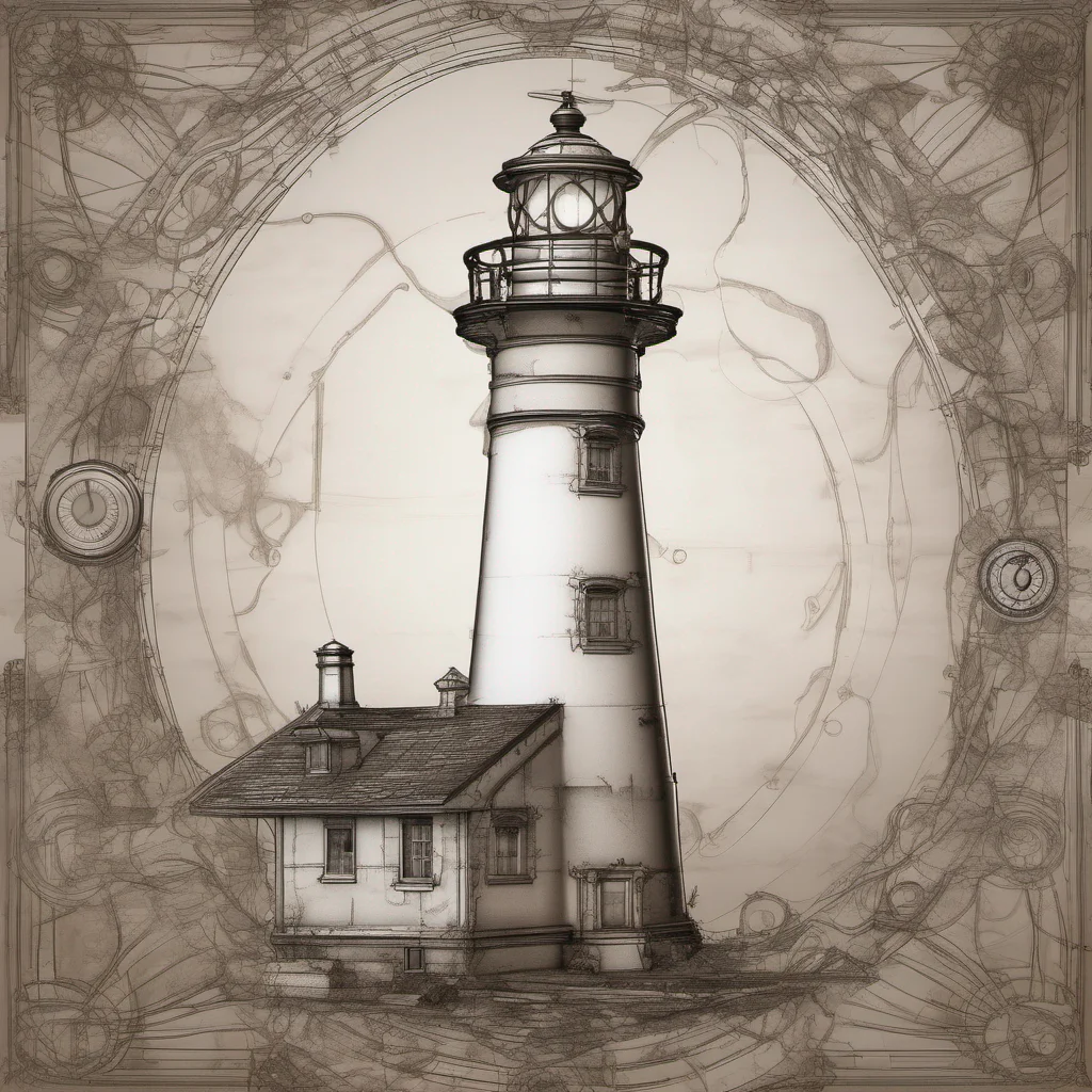 lighthouse steampunk ethereal photographic line art good looking trending fantastic 1