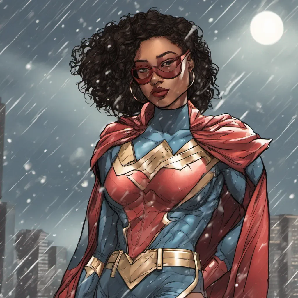 lightskinned  woman superhero that can alternate the weather  amazing awesome portrait 2