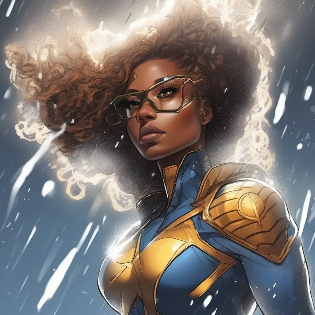 lightskinned  woman superhero that can alternate the weather 