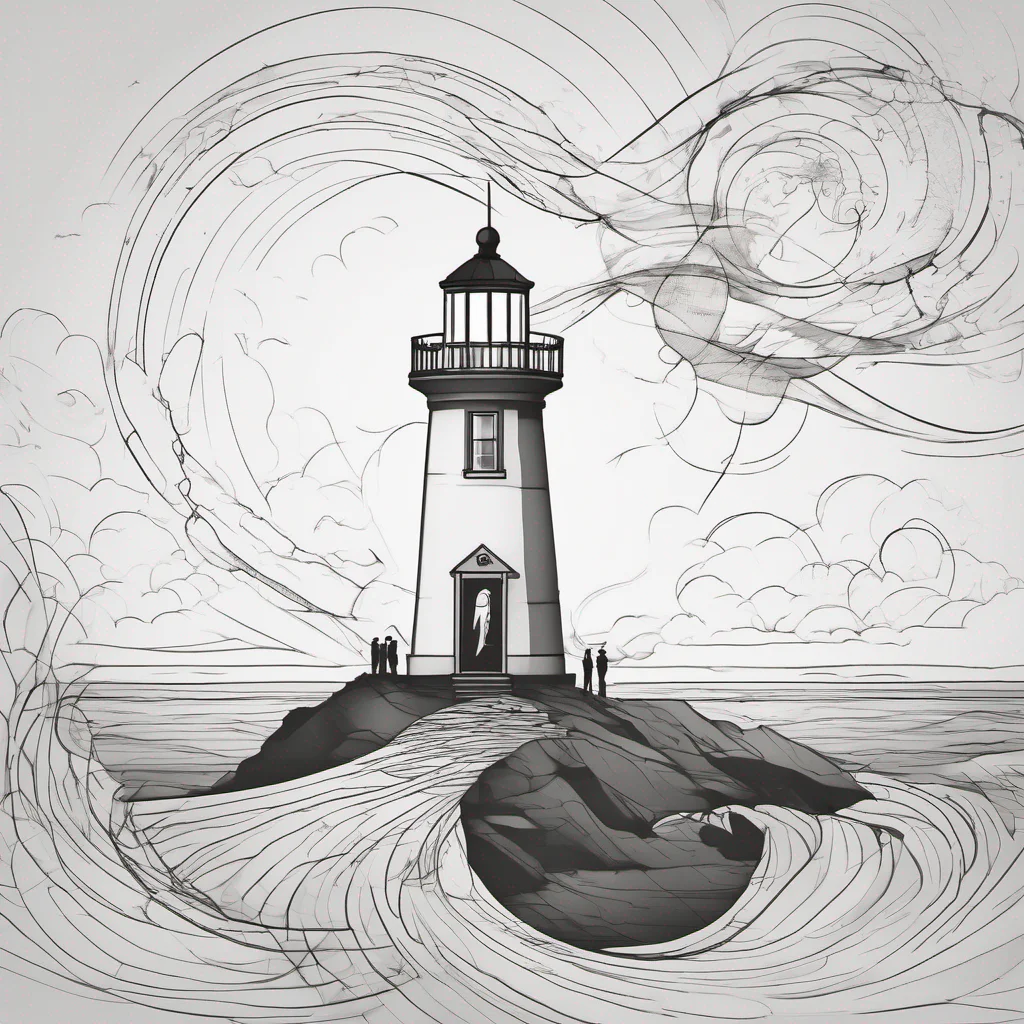 line art lighthouse with person breaking free ethereal good looking trending fantastic 1