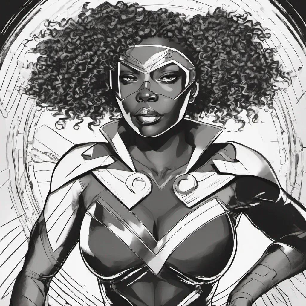 ailine art of a black woman superhero amazing awesome portrait 2