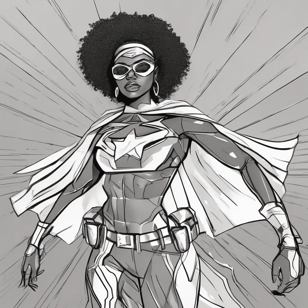 ailine art of a black woman superhero confident engaging wow artstation art 3