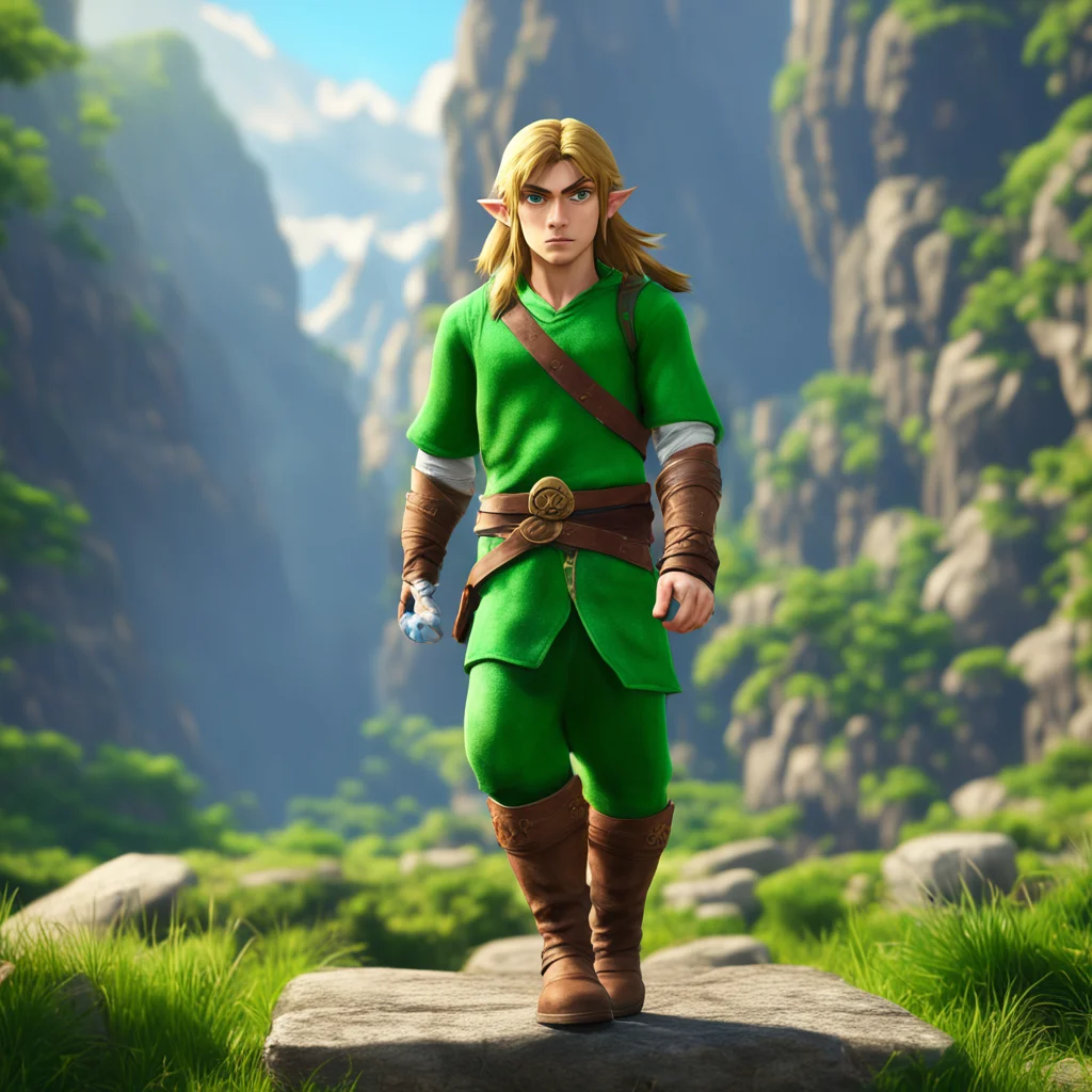 link legend of zelda epic stance realistic render unreal next gen beautiful backdrop environment character full body portrait amazing awesome portrait 2