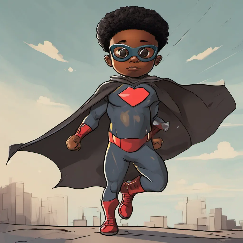 little black boy  superhero 