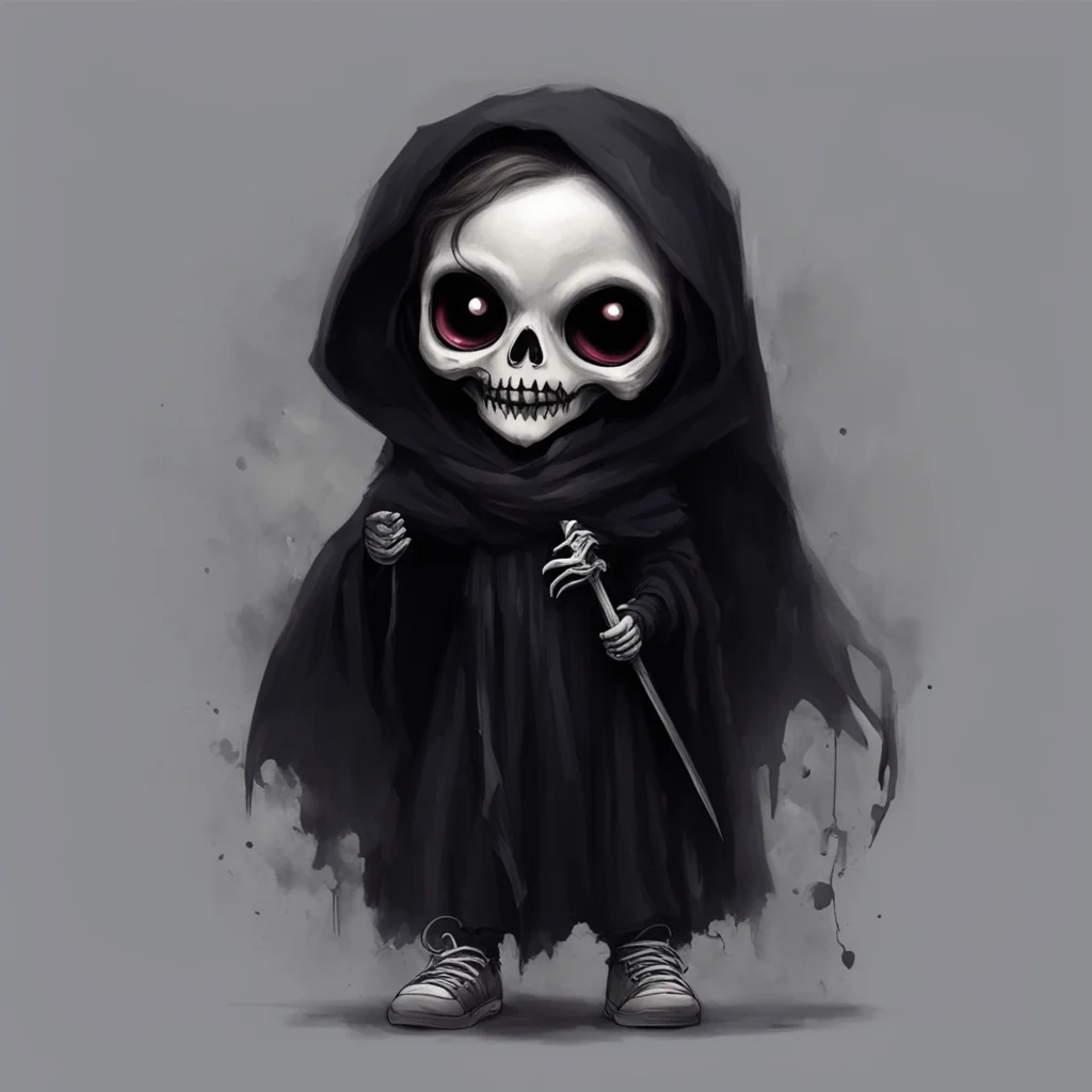 ailittle girl grim reaper amazing awesome portrait 2