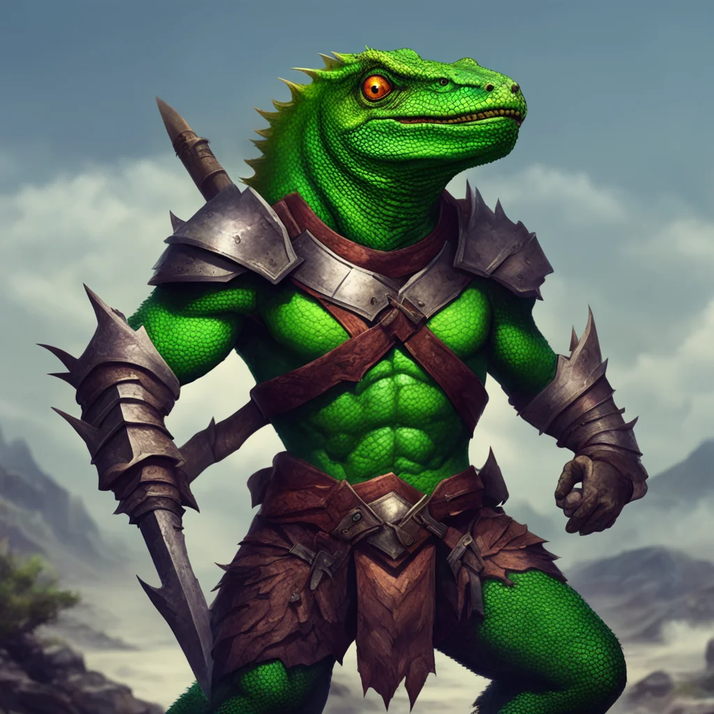 lizard warrior epic fantasy character