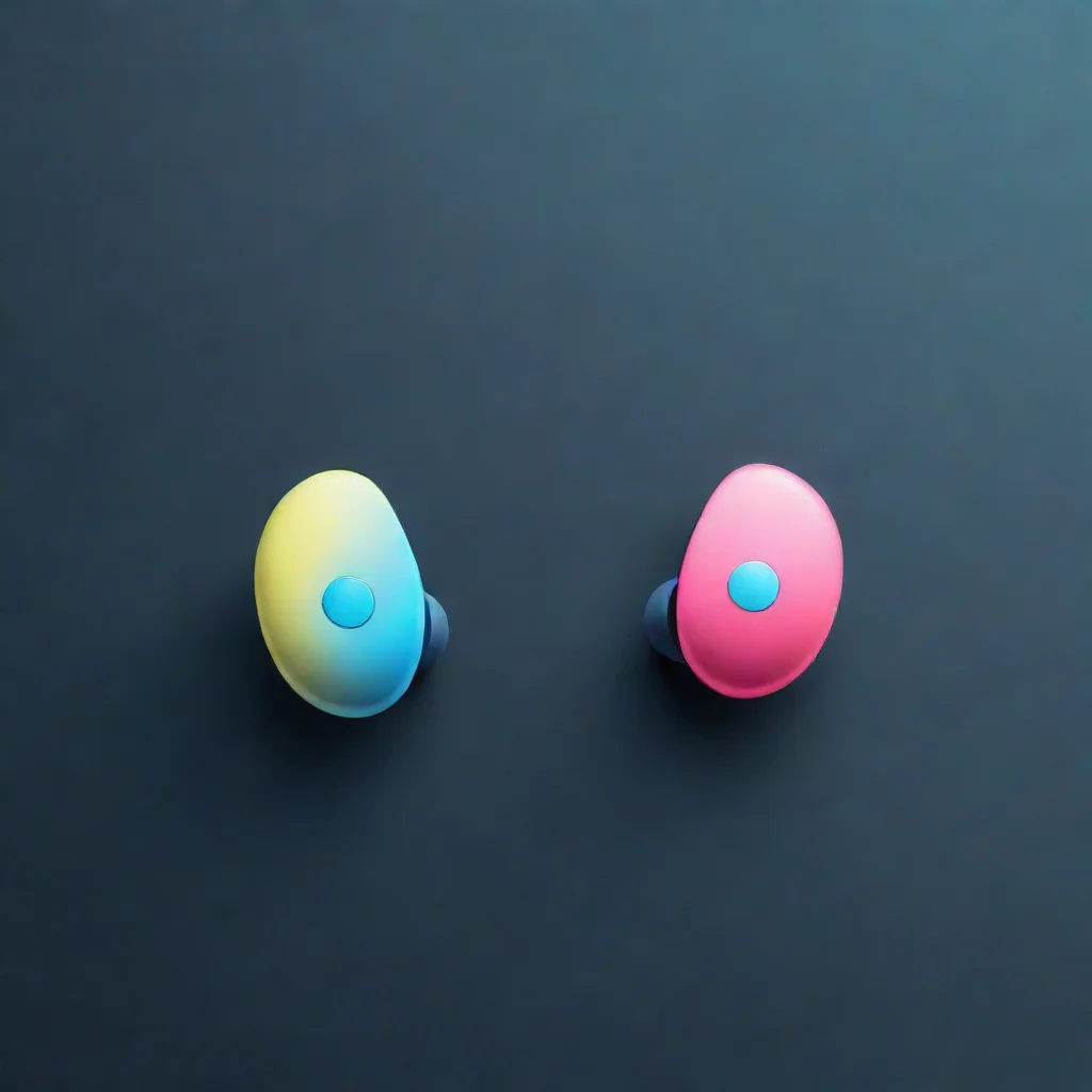 ailogo earphones minimalistic app duo colors