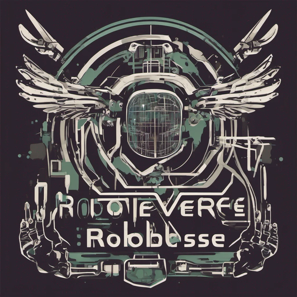 logo for a human rebellion against robots and say roboverse confident engaging wow artstation art 3