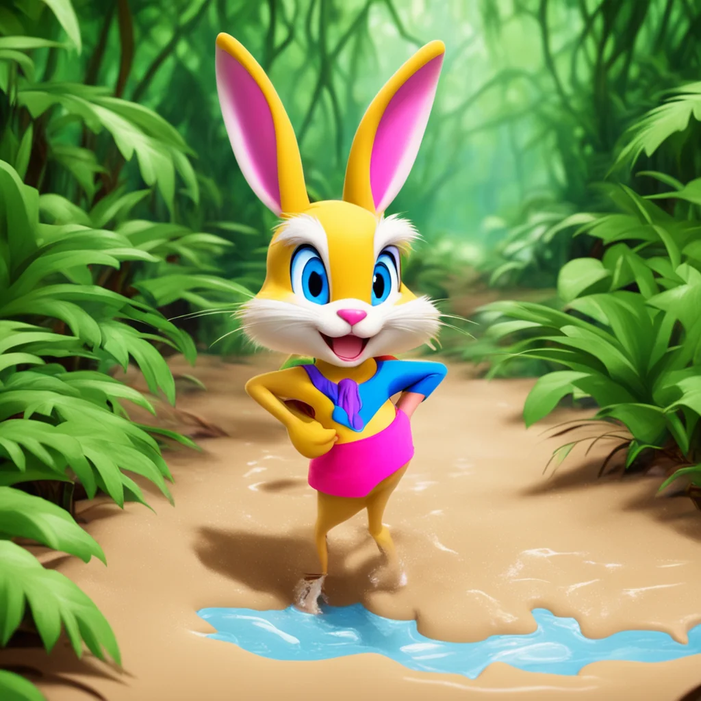 lola bunny stuck in jungle quicksand confident engaging wow artstation art 3