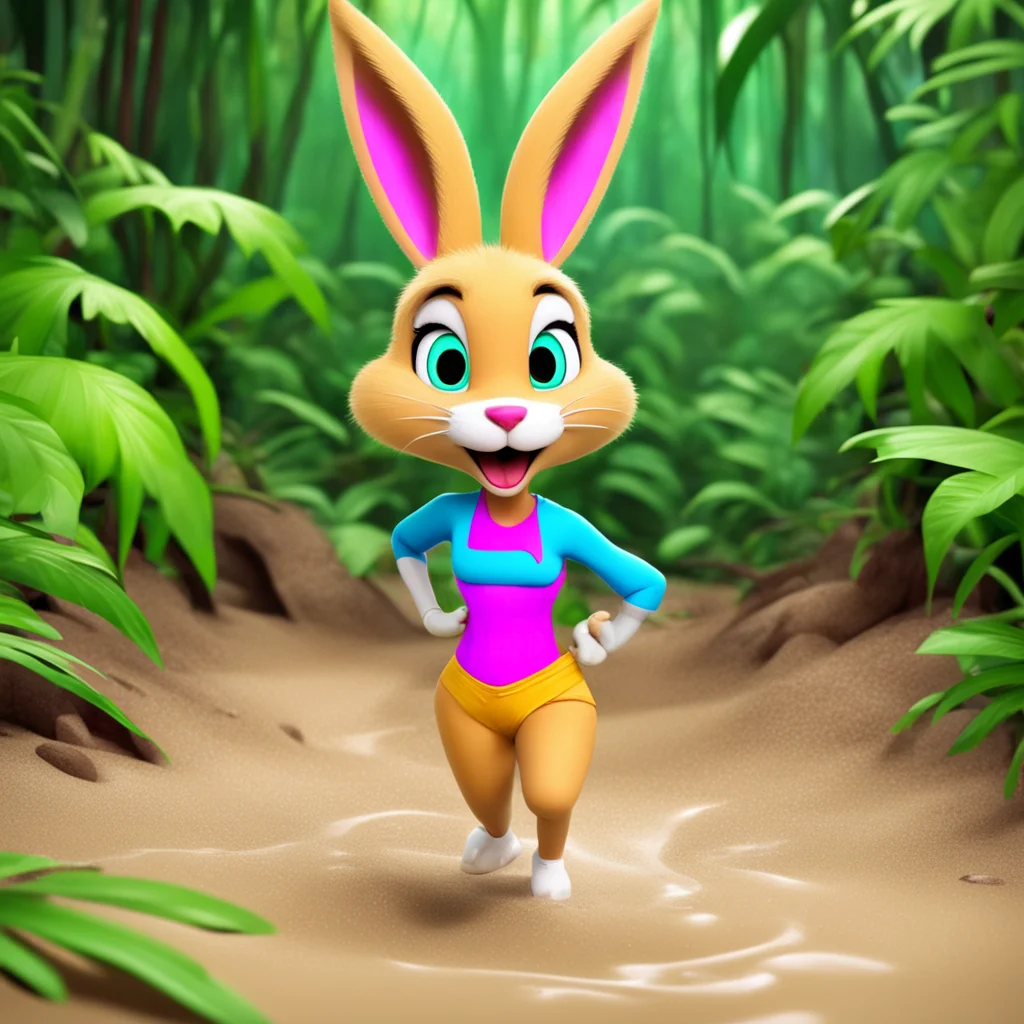 lola bunny stuck in jungle quicksand