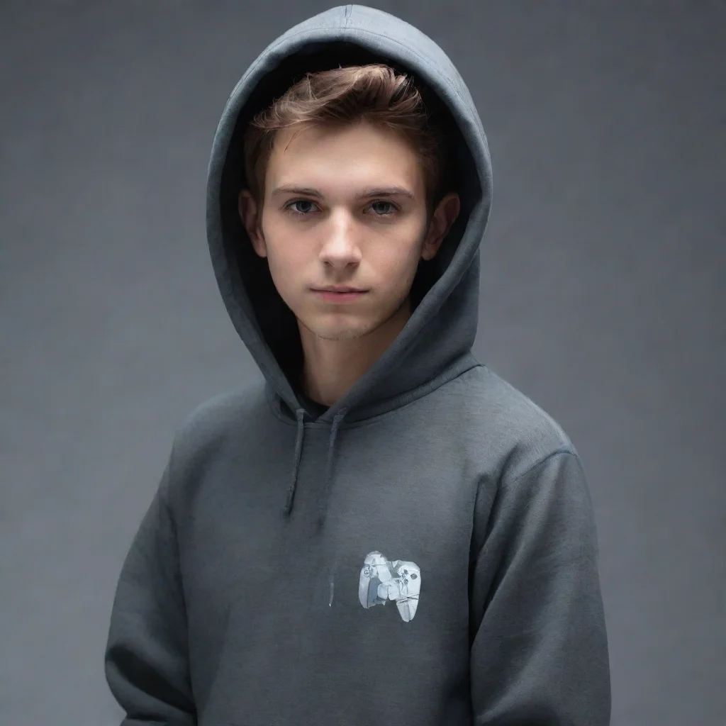 ailone gaming player with hoodie