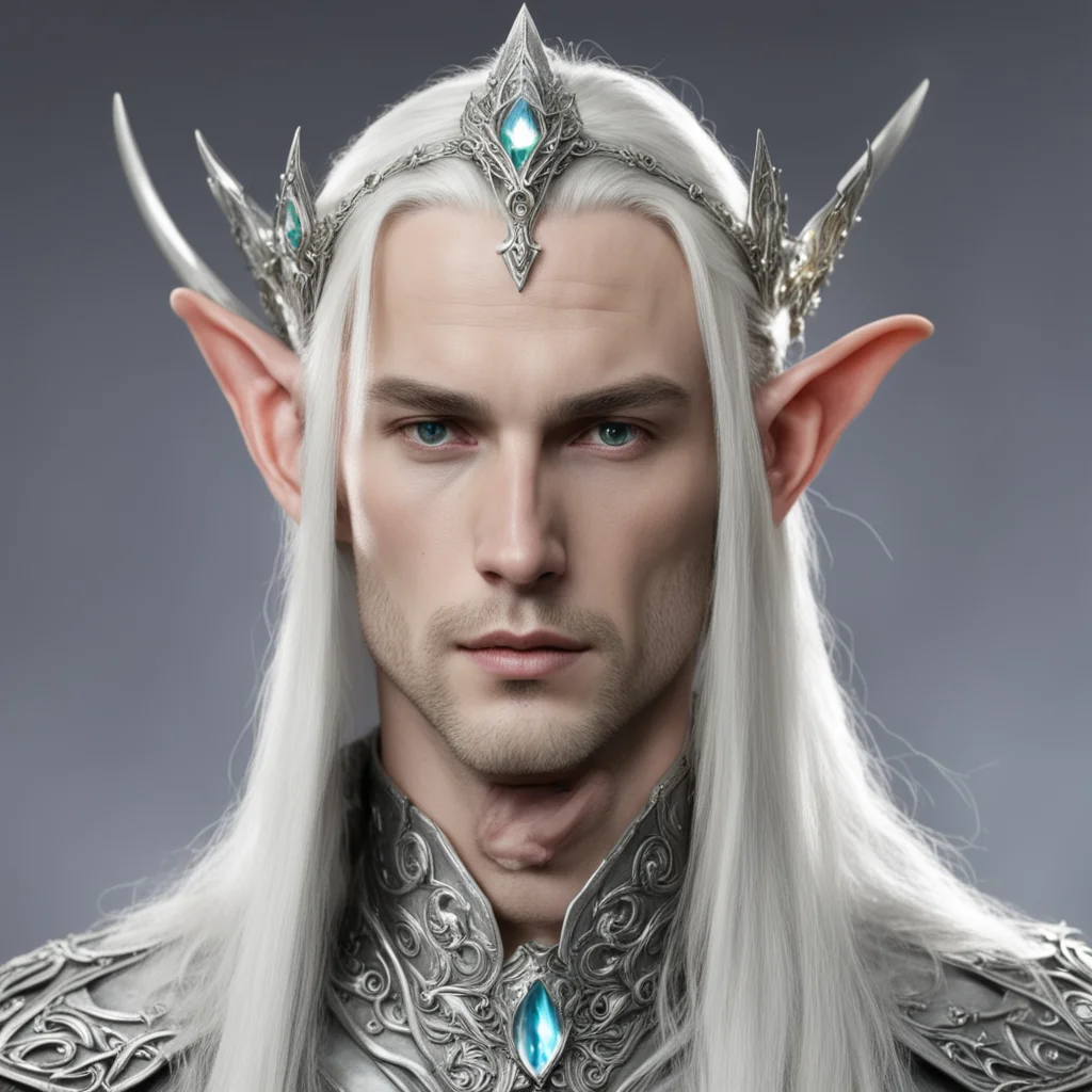lord celeborn wearing silver elven circlet with jewels good looking trending fantastic 1