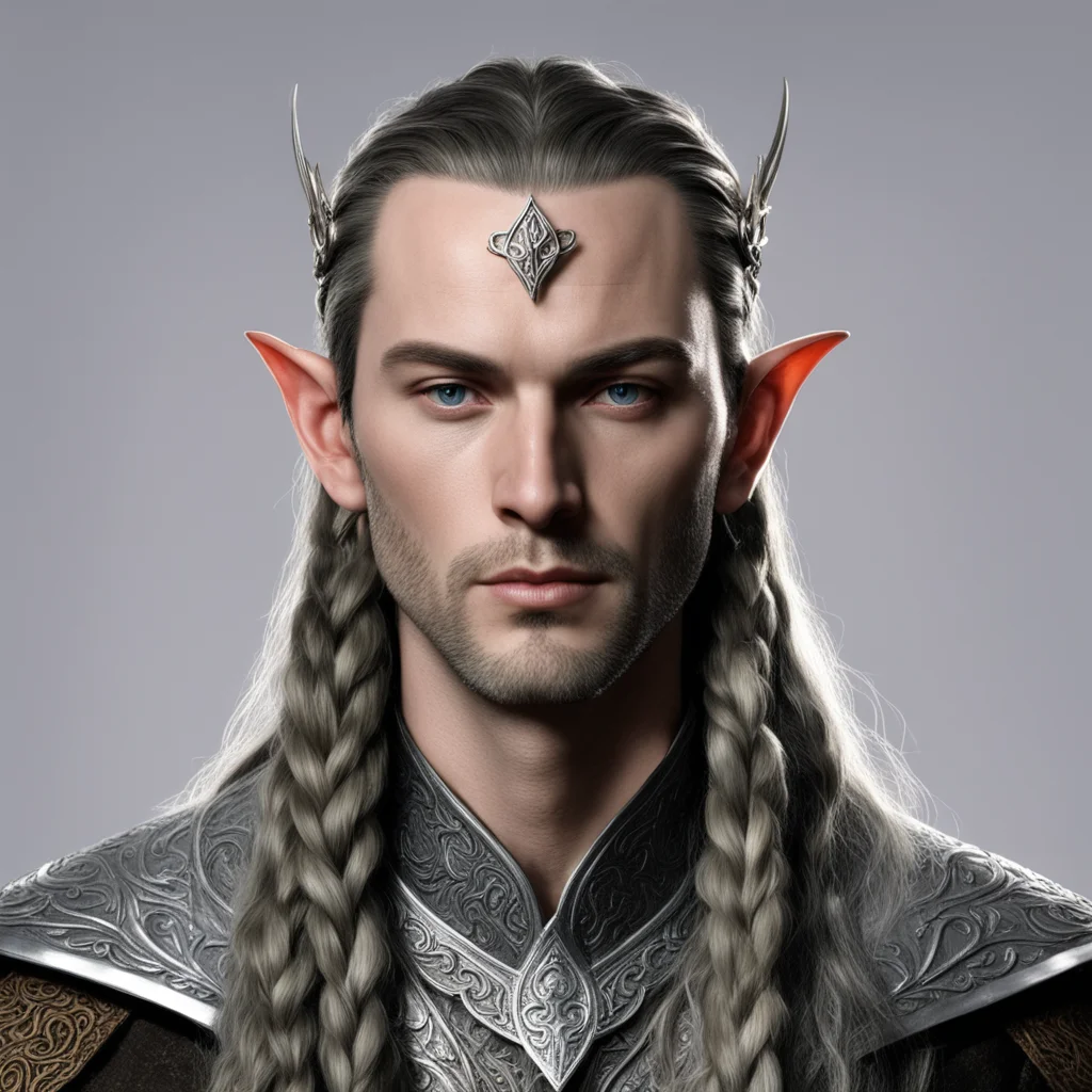 ailord elrond with braids and silver elven circlet with diamonss good looking trending fantastic 1