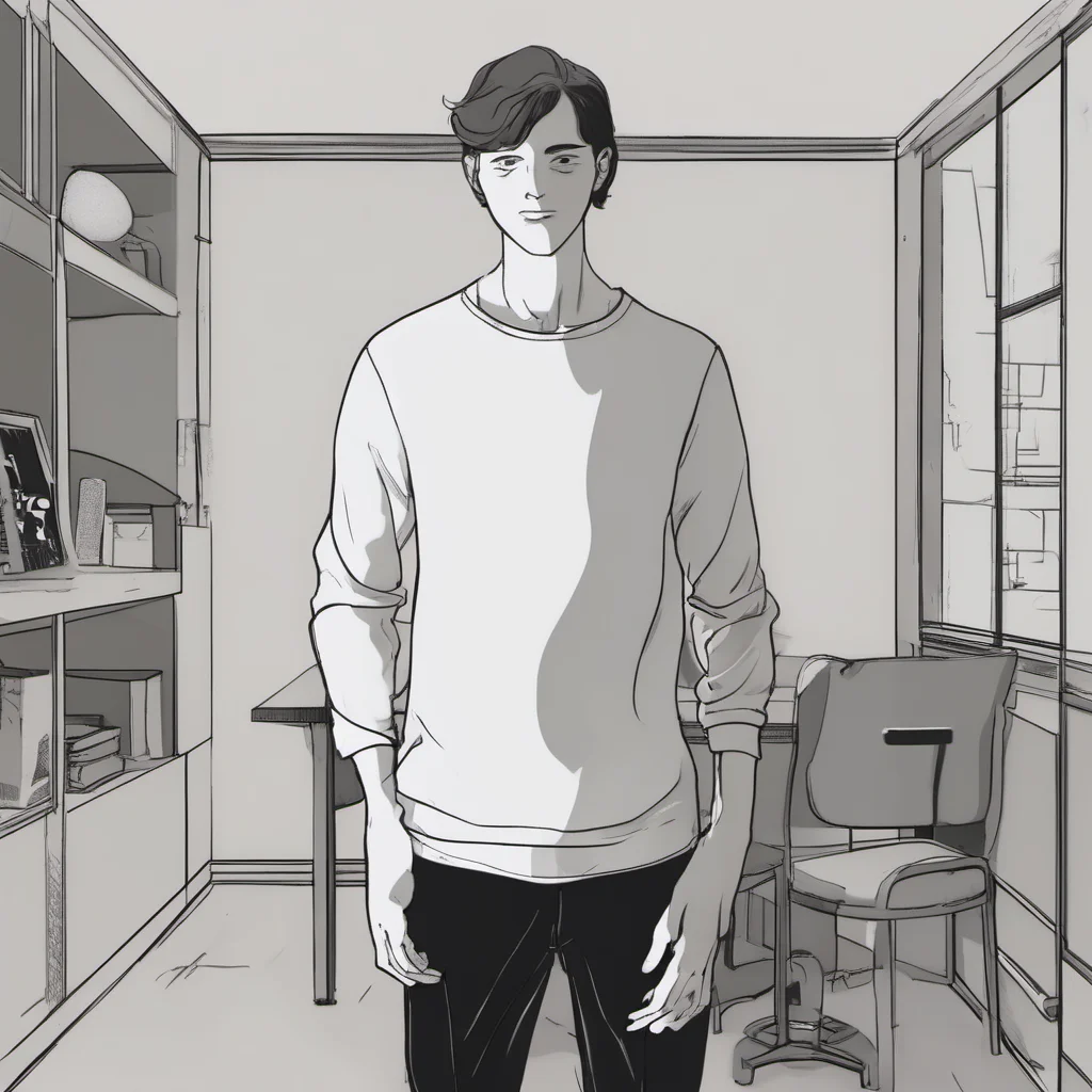 lottie animation image of a guy in long sleeve with faceless image