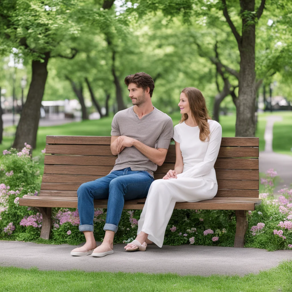 ailovers sitting on a bench