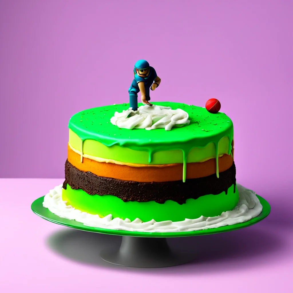 make a cake for a person who does and likes graphic designing and plays cricket  confident engaging wow artstation art 3