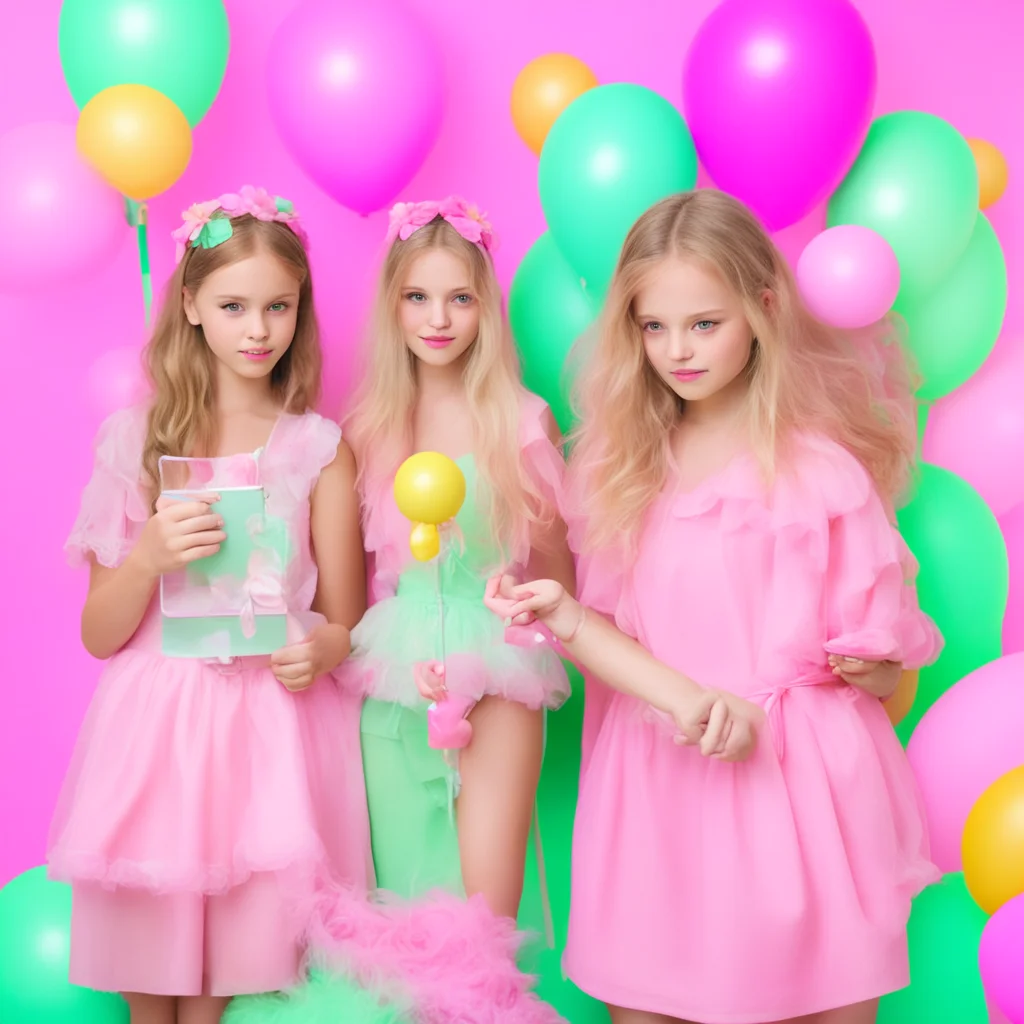 making a photo of girls party  in pastels  amazing awesome portrait 2