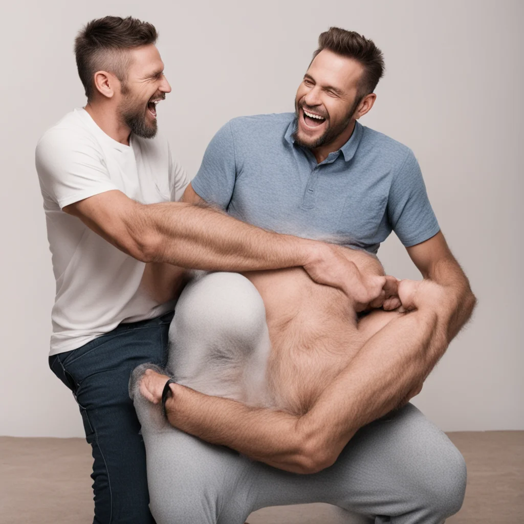 man getting tickled
