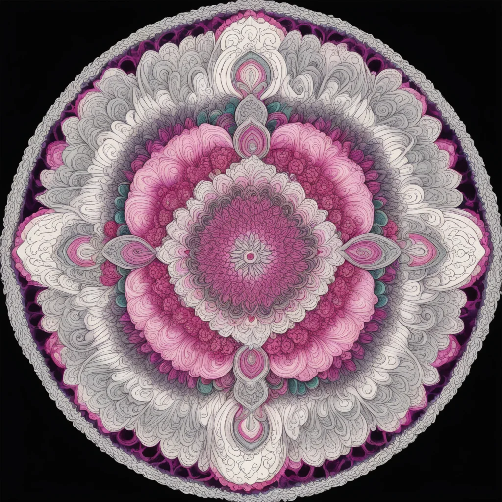 mandala that represents a girl with a loving and caring heart yet cold hearted