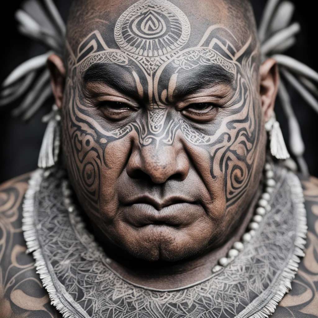maori cheif moko facial tatoos menacing close up face good looking trending fantastic 1