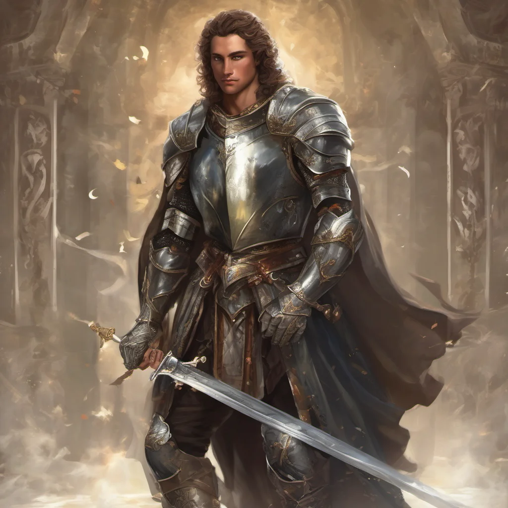 aimasculine majestic handsome knight fantasy art king