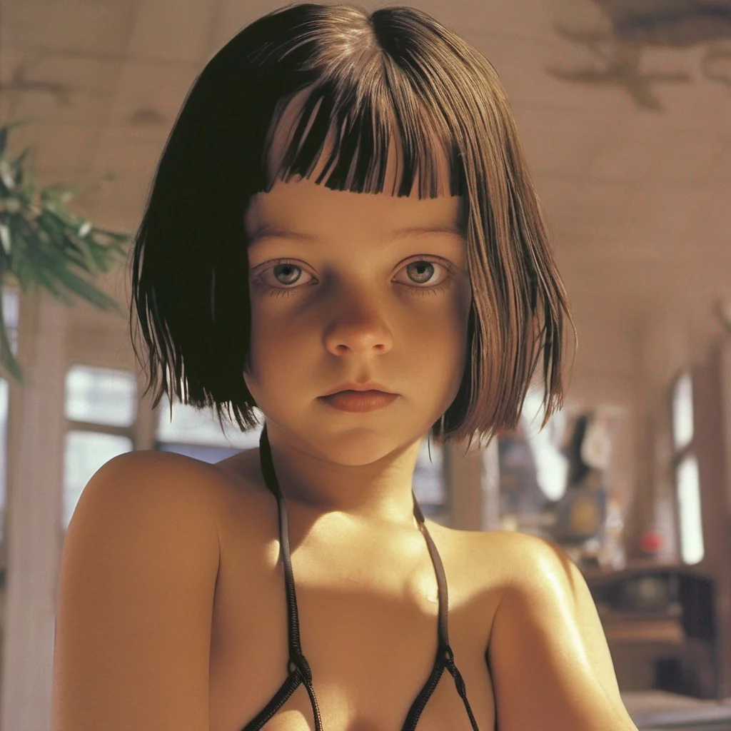 aimathilda from the movie leon the professional %2C looking up into the camera %2C bikini amazing awesome portrait 2