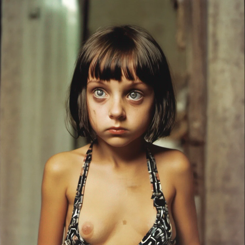aimathilda from the movie leon the professional %2C looking up into the camera %2C bikini
