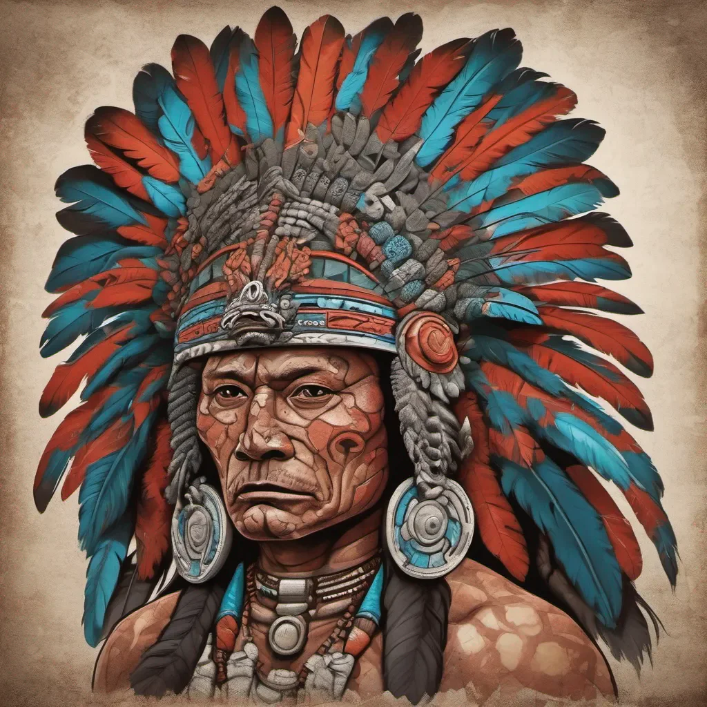 mayan war chief with jaguar headdress good looking trending fantastic 1