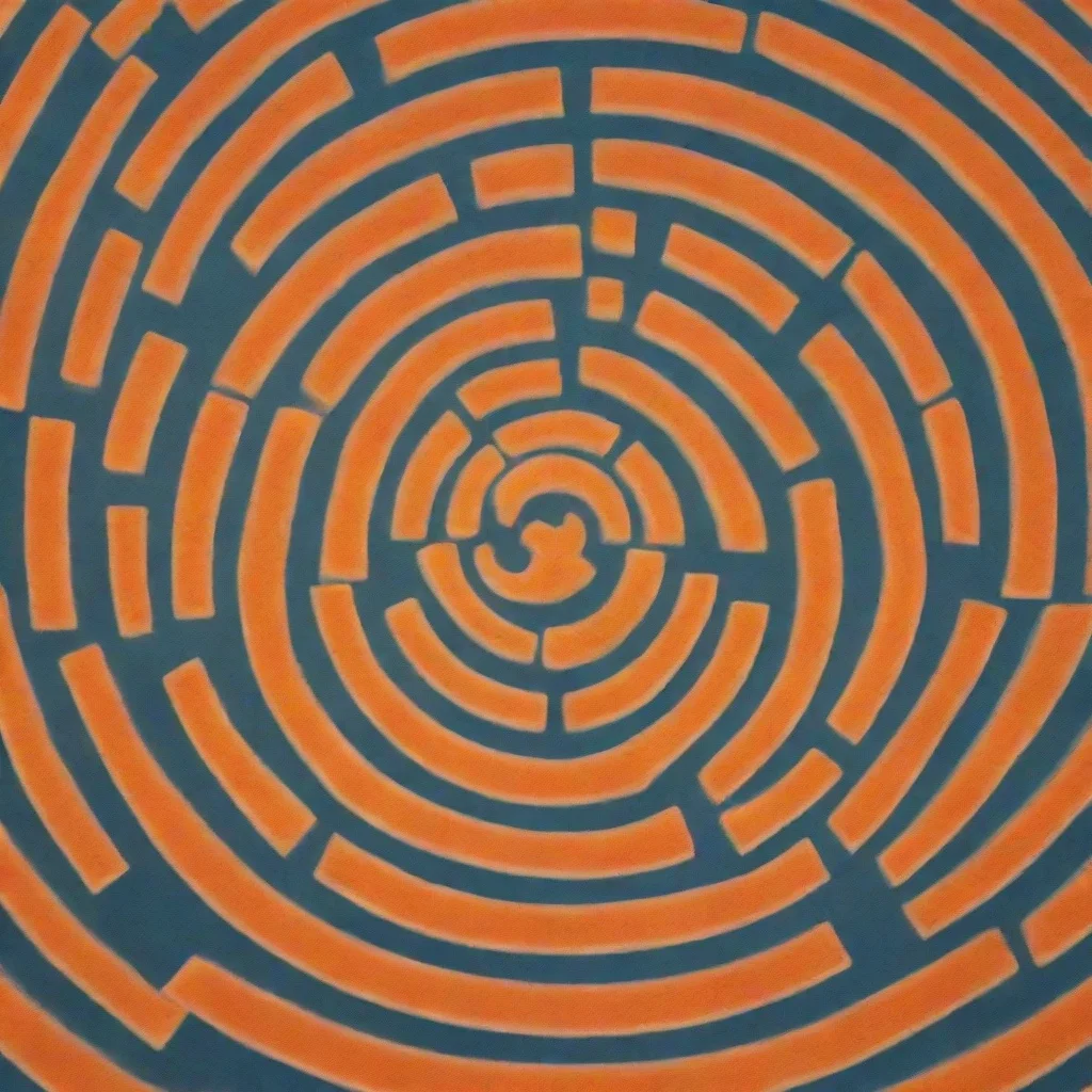 maze of a slice of an orange in color 