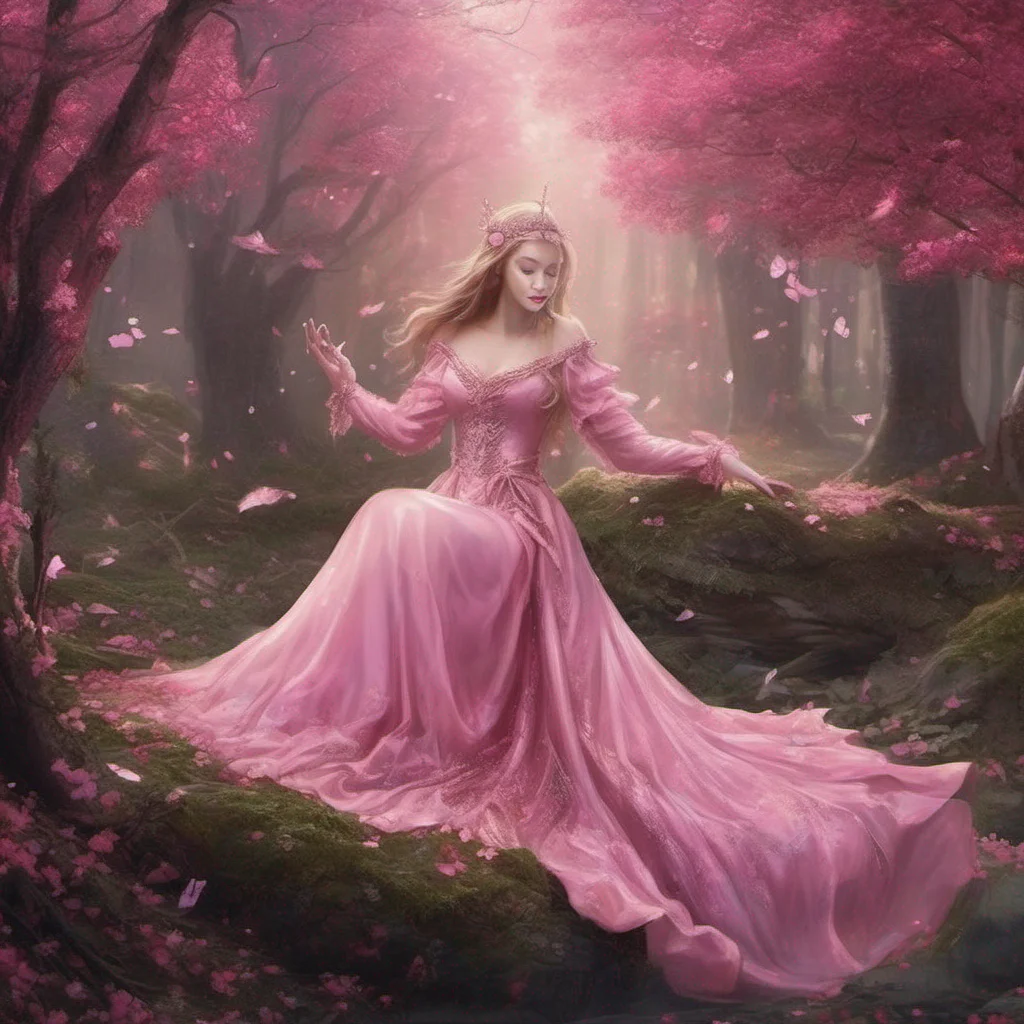 aimedieval fantasy art beauty grace magic sparkle glitter forest pink good looking trending fantastic 1