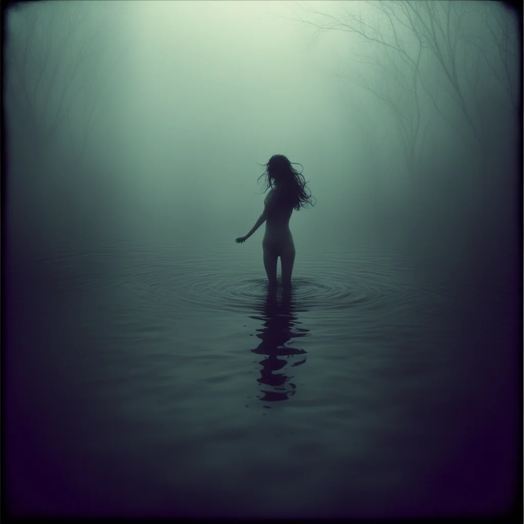 medium format art photo   floating nymph in  foggy muddy  mysterious deep sea of love  uncanny night hipstamatic style amazing awesome portrait 2