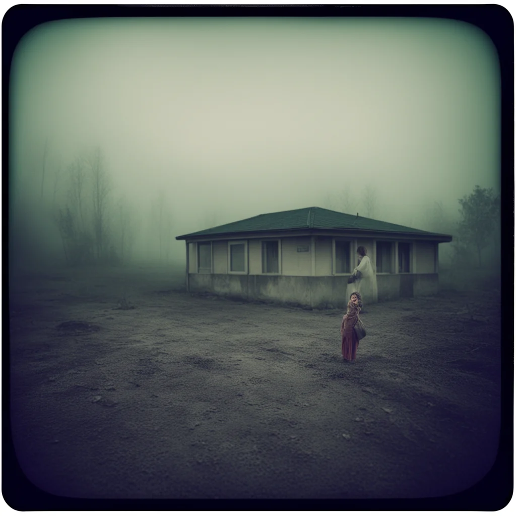 medium format art photo   lost  french girl    foggy muddy  mysterious motel  night hipstamatic style good looking trending fantastic 1