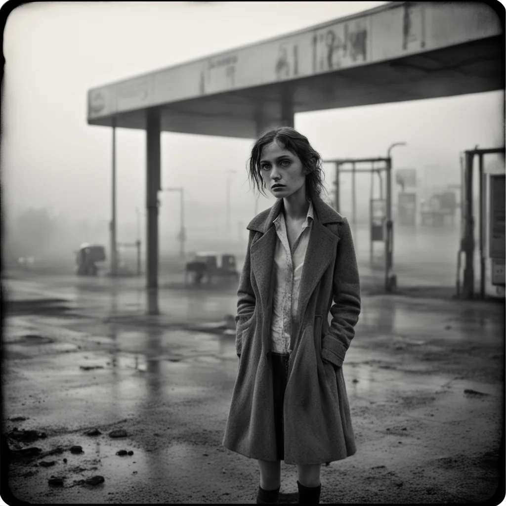 medium format art photo   lost young french woman    foggy muddy gas station mysterious hipstamatic style amazing awesome portrait 2