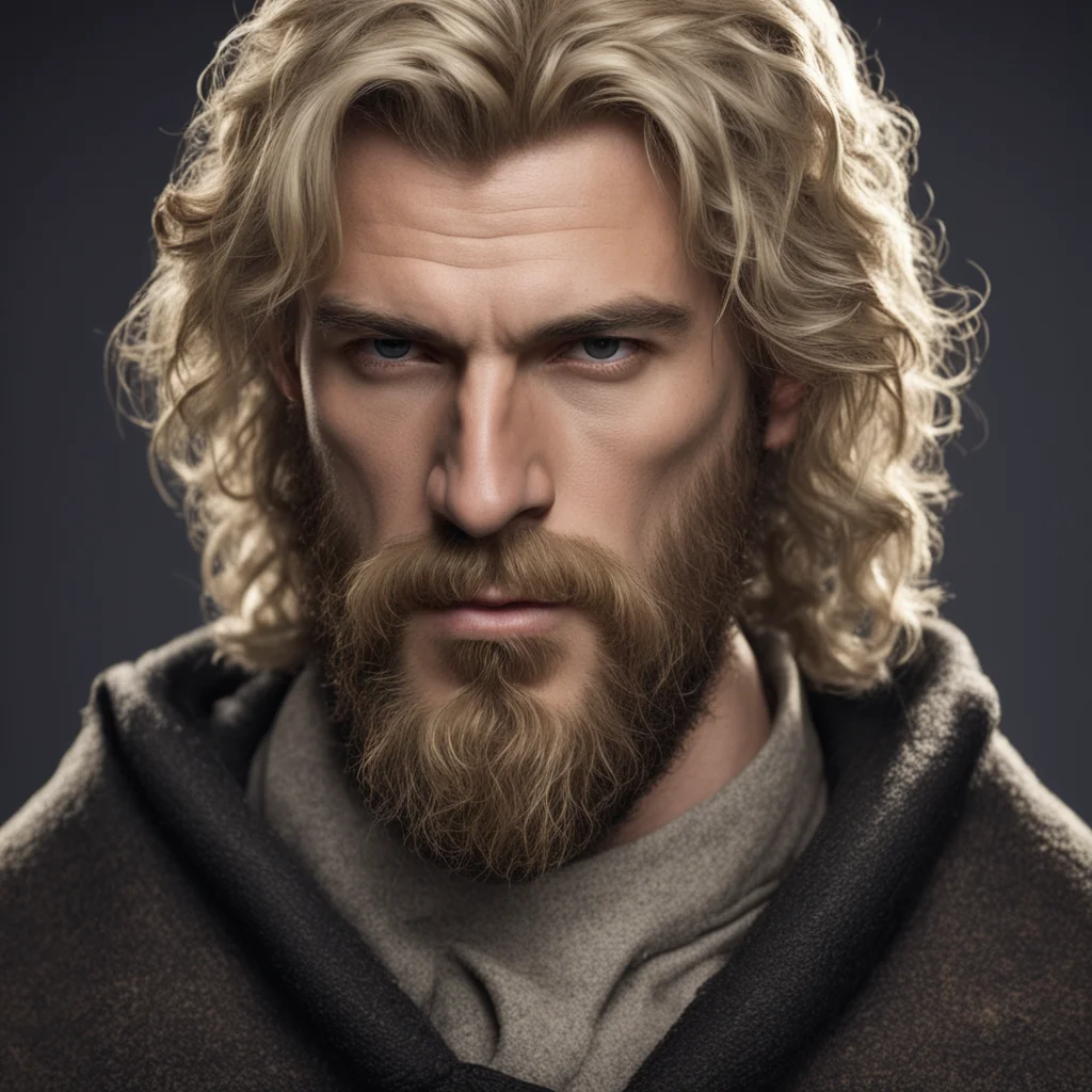 aimedium sized hair blond stubble  beard medieval dark good looking trending fantastic 1