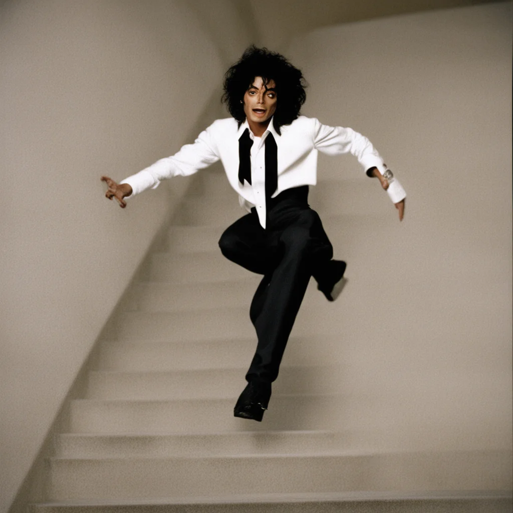 michael jackson falling down the stairs