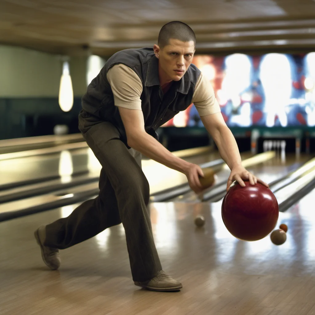 aimichael scofield playing bowling ball amazing awesome portrait 2