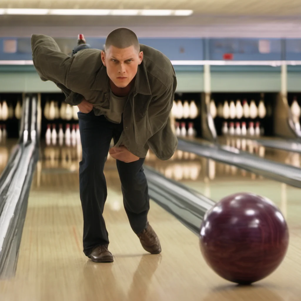 michael scofield playing bowling ball confident engaging wow artstation art 3